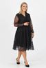 Picture of PLUS SIZE DRESS WITH SELF DESIGN CHIFFON